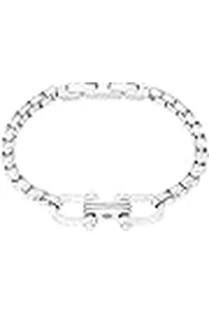 QS by s.Oliver Pulsera de acero inoxidable de los hombres de la joyería del brazo, 18+2 cm, , Viene en caja de regalo de joyería