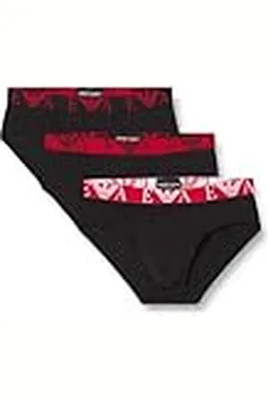 Emporio Armani Bold Monogram 3-Pack Brief Bragas, , XL de los Hombres