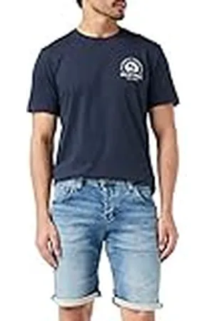 Mustang Chicago Pantalones Cortos, Mittelblau 413, 33 para Hombre
