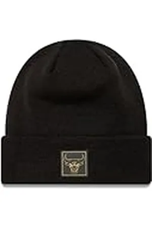 New Era Chicago Bulls - Gorro de Punto con Insignia metálica de la NBA, Color y Dorado