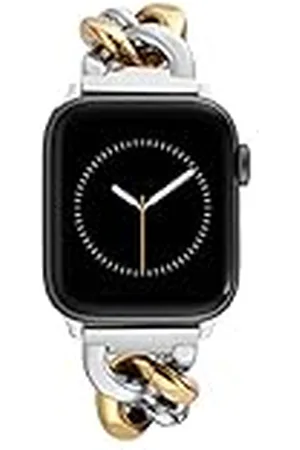 Anne Klein Moderna correa de cadena de repuesto para Apple iWatch, segura, ajustable, se adapta a la mayoría de muñecas, , 42/44/45/Ultra/Ultra 2