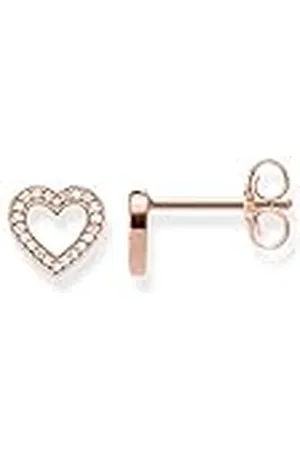 Thomas Sabo Pendientes Corazones Grandes Plata Chapada en Oro H1945-416-14