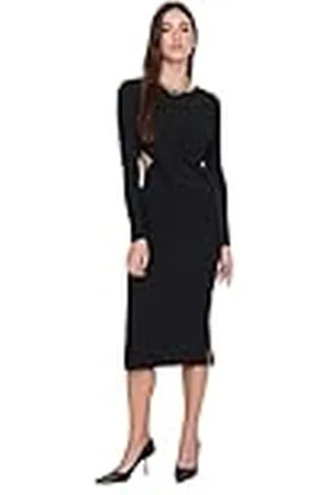 Trendyol Vestido de Punto de Cuello Redondo estándar para Mujer, , XL