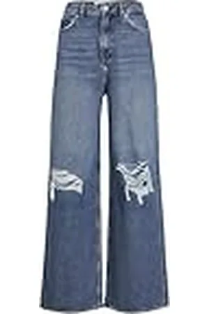 JJXX Jack&Jones JXTOKYO Wide HW CR6005 SN Pantalones, Azul Vaquero Oscuro, 29W / 30L para Mujer