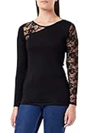Spiral Gothic Elegance - Top con un Hombro de Encaje - - M