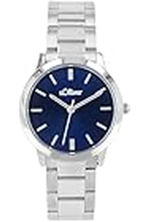 QS by s.Oliver Reloj de Pulsera señoras Reloj de Cuarzo analógico, con Brazalete de Acero Inoxidable, Plata, 3 Bar Resistente al Agua, Viene en Caja de Regalo, 2038378