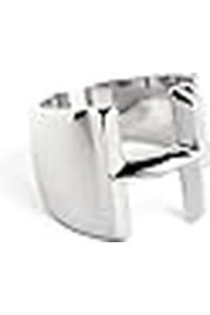 SINGULARU Anillo Personalizado Letter Signet. Macizo Ajustable. Latón con Acabado Baño de Oro de 18 Kt. Talla Unica. Joyas para Mujer. Letra H