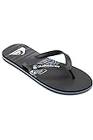 Quiksilver Molokai Stripe, Sandalia Hombre, Negro, Negro y Azul, 45 EU