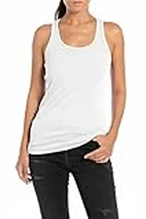 Replay Camiseta de Tirantes con Cuello Redondo Mujer, Blanco (White 001), M