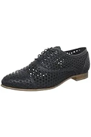 SELECTED Lea - Zapatos de Piel con Cordones para Mujer, Black, 37 EU