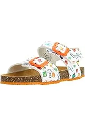 Garvalin 222662-b, Sandalia Niños, Blanco Y Multicolor Mat Estampado, 29 EU