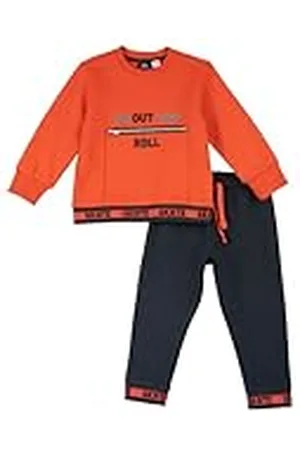 chicco Completo tuta due pezzi: felpa e pantaloni, Niños, Arancione, 12M, Diseñado en Italia