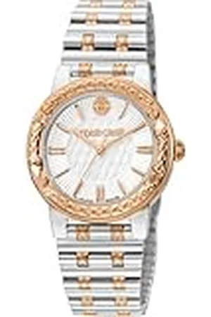 Roberto Cavalli Reloj Analógico para Mujeres de Cuarzo con Correa en Acero Inoxidable RV1L188M0101