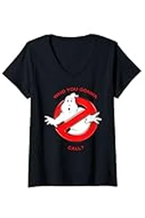 Ghostbusters Mujer Logotipo de los Cazafantasmas Who You Gonna Call? Camiseta Cuello V
