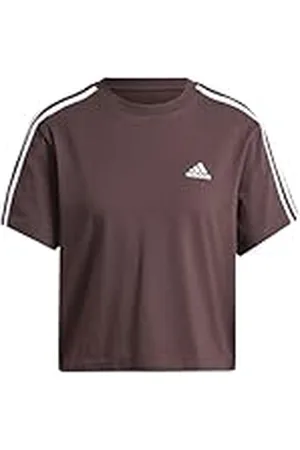 adidas Mujer Essentials 3-Stripes Single Jersey Crop Top, , XXL