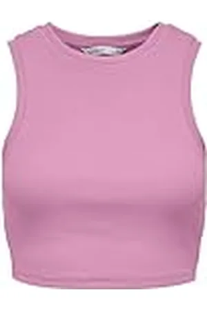 ONLY Onlvilma S/L Cropped Tank Top Jrs Noos Camiseta sin Mangas, , L para Mujer