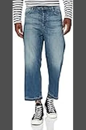 G-Star Para Mujer Jeans Tedie Ultra High Straight Ripped Edge Ankle C, , 26W / 30L