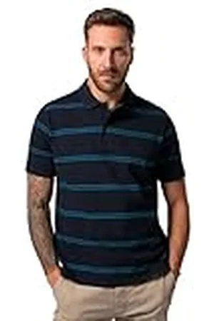 JP 1880 Poloshirt, Ringel, Piquee, 1/2 Polo, , L Hombres
