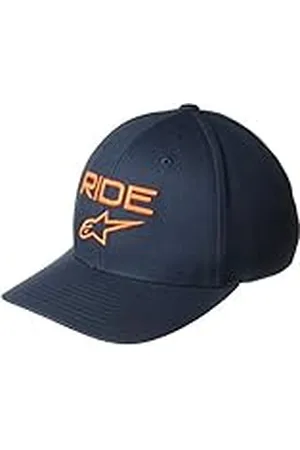 Alpinestars Ride 2.0 Hat, Gorra con Visera Hombre, Opacity, Navy/Orange, S/M