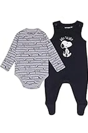 Popgear Cacahuetes Snoopy Caminar el Paseo Baby Boys Romper Set Multicolored 0-3 Meses