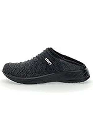 UYN 3D Ribs Sabot Wool, Zapatillas Hombre, Anthracite Melange/Black, 41 EU