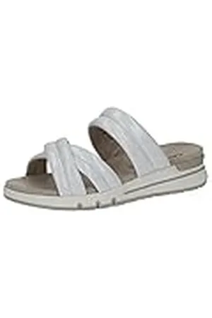 Caprice 9-9-27251-20, Sandalias planas Mujer, Blanco (White Rose), 39 EU Ancho