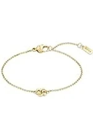HUGO BOSS Jewelry Pulsera para Mujer Colección DOUBLE B PETIT en Oro Amarillo con un Charm Doble B - 1580698