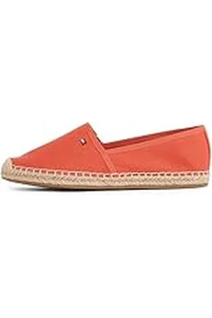 Tommy Hilfiger Alpargatas Mujer Essential Flag Canvas con logotipo, Naranja (Rustic Clay), 41