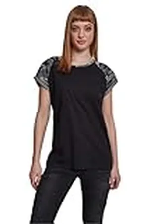 Urban classics Camiseta Mujer De Mangas Cortas, Camiseta Raglan, Cuello De Corte Ancho, En Distintos Colores Y Tallas Xs - 5Xl