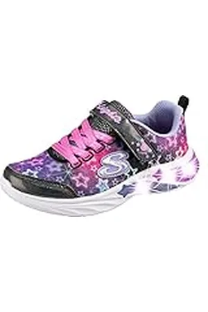 Skechers STAR SPARKS, Zapatillas para Niñas, Black Mesh/Multi Trim, 32 EU