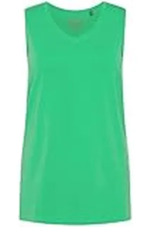 Ulla Popken Essential V-Neck Stretch Cotton Tank Camisetas, , 48-50 para Mujer