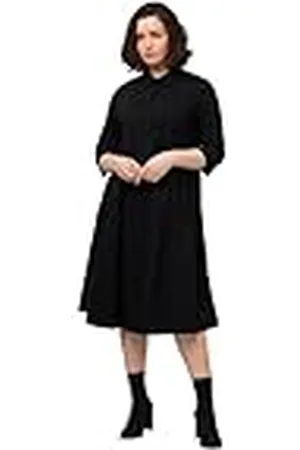 Ulla Popken Hemdblusenkleid, Stufen, A-Linie, 3/4-Arm Vestido, , 56-58 para Mujer