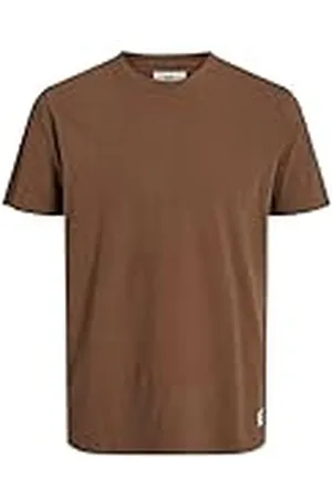 JACK & JONES Camiseta Masculina RDD Color sólido Cuello Redondo Camiseta