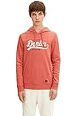 TOM TAILOR Hombre Sudadera con capucha con estampado 1034731, , L