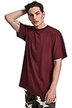 Urban classics Camiseta básica de Manga Corta de Hombre, Cuello Redondo Normal, de algodón Grueso, Largo Oversize, Distintos Colores, Tallas S-6XL