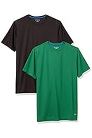 Amazon Camiseta Técnica, Rendimiento Deportivo (Disponible en Tallas Grandes y Largos Especiales) Hombre, Pack de 2, , S