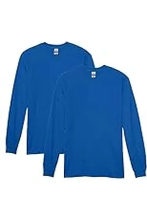 Gildan Camiseta de Manga Larga de algodón Pesado, Estilo G5400, Paquete de 2, , L (Pack de 2) para Hombre