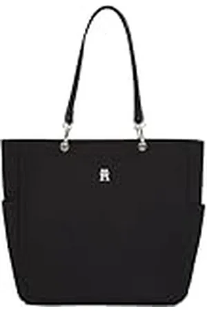 Tommy Hilfiger Bolso Tote Mujer Spring con cremallera, Negro (Black), Talla Única
