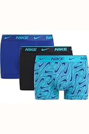 Nike Trunk 3pk Ropa Interior, Dsty Ccts Swsh PRT/DP Royl Bl/Blk, XL para Hombre