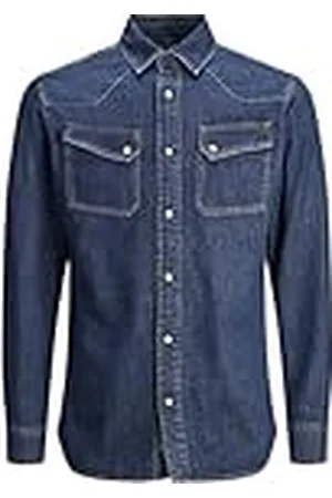 JACK & JONES Jjireno Jjshirt MF 141 Camisa Vaquera, Azul Denim, XS para Hombre