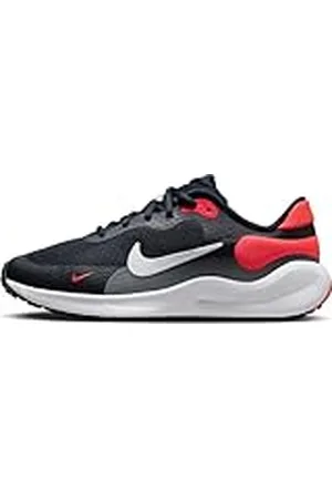 Nike Revolution 7 (GS), Bajo, Dark Obsidian/White-Bright Crimson-Black, 35.5 EU