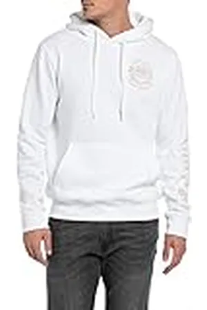 Replay M6567B, Sudadera con capucha Hombre, Blanco , S