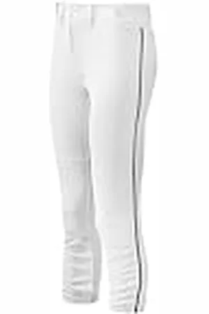 Mizuno Seleccione de la Mujer Belted Piped Pant, Pantalones, Mujer, Color Blanco/Negro, tamaño XS
