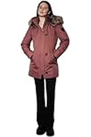 ONLY Parka larga para mujer con capucha con borde de piel sintética extraíble, puños acanalados, , M