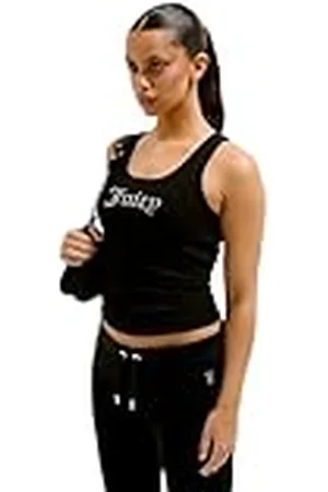 Juicy Couture Thin Strap Racer Vest-Figurbetonte Sportliche Weste mit Applikationen in Versch. Farben Chaleco de Moda, , M Mujeres