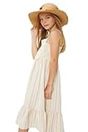 Koton Dress Strappy Crocheted Applique Detail Ruffle Gimped, Vestido niñas,