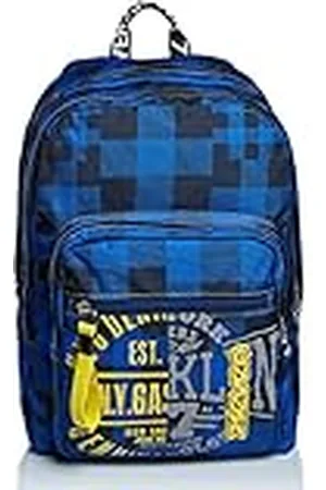 7 for all Mankind Sons New Fit Mochila, Doble Compartimento, Escuela Y Viaje,Niños, Resistente Al Agua, Azule Deep, Talla Única, School & Leisure Time