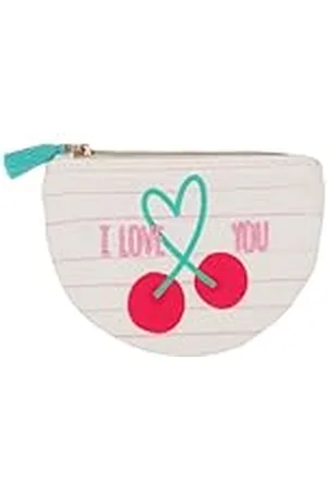 DRAEGER PARIS 1886 Draeger Paris – Monedero I Love You, 100% algodón, con Cremallera y Borla, 12 x 9,5 cm
