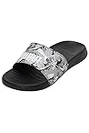 PUMA Popcat 20 Wns Power Flower, Sandalias deslizantes Mujer, Negro, Blanco, 35.5 EU