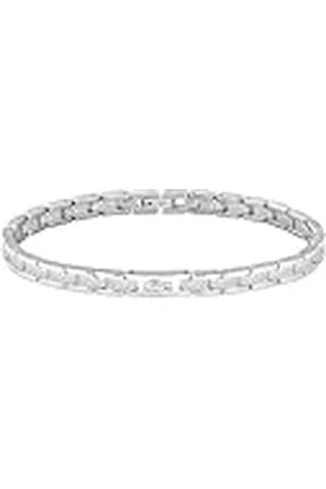 Lacoste Pulsera de Eslabones para Mujer Colección METROPOLE en Acero Inoxidable con Petit Piqué Grabado - 2040466